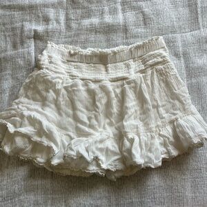 Aeropostale Cream Ruffle Skorts